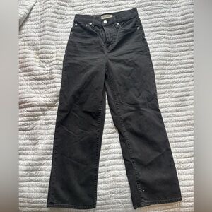 Madewell - Black Slim Wide-Leg Crop Pants